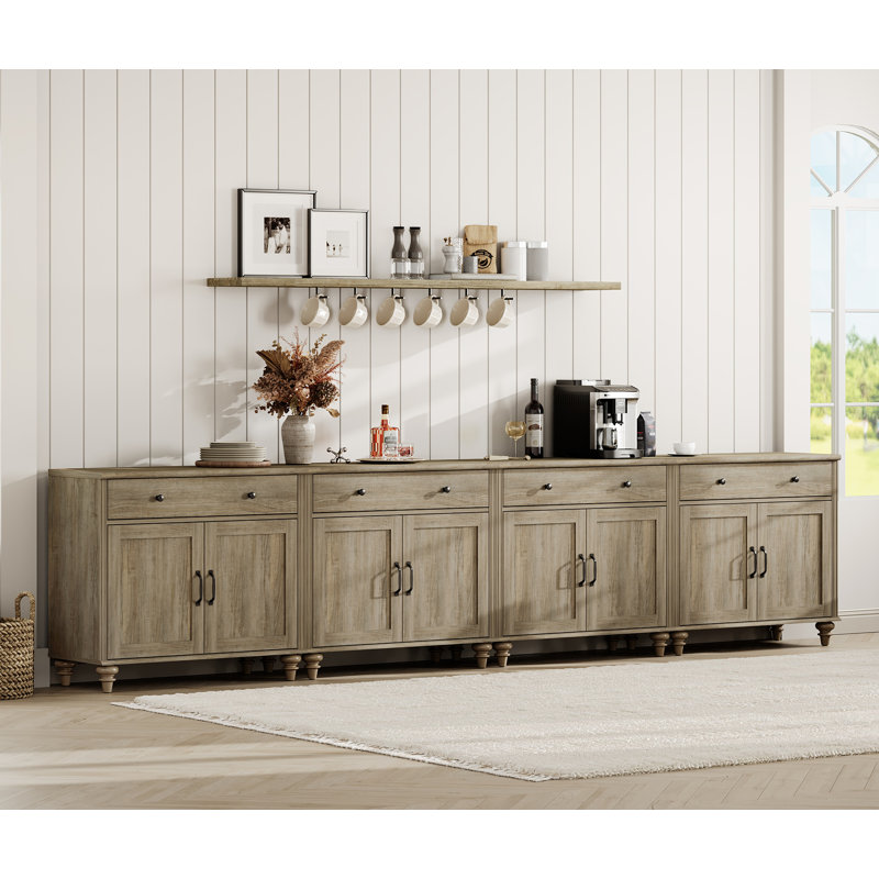 Scarlett 135.4'' Sideboard, Grey Wash, Wash Gray