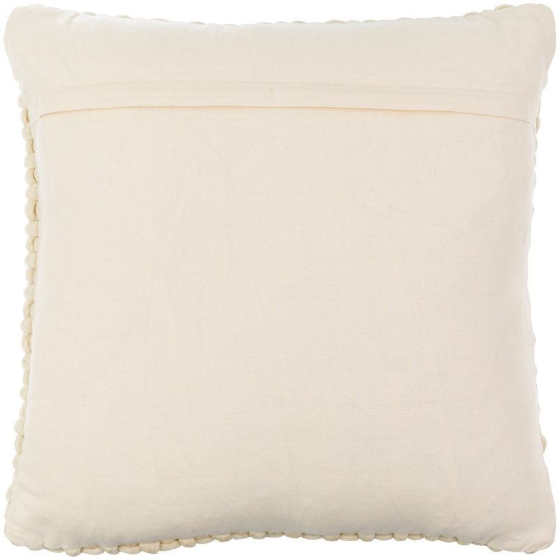 Coussins Belel, Ivoire, 18 po x 18 po, Housse de coussin seulement - sans coussin