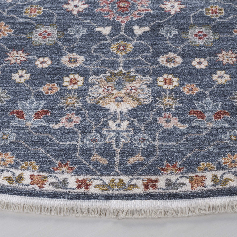 Tapis floral Kempton, Rond 6 pi 7 po