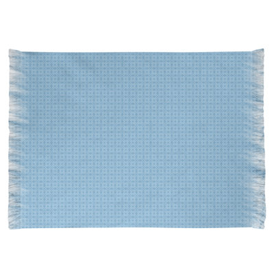 Tapis décoratif napperon bleu