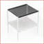 Ensemble de 2 tables basses modernes en verre trempé gris - plateau facile à nettoyer, rangement en bois aggloméré et amp; Capacité de 110 lb pour le salon-663774697-663774691