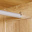 Khallil Wardrobe with 2 Drawers Hanging Rail, 180 cm Storage Closet, Natural