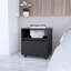 Élégante table de chevet à roulettes de couleur noire pour l'organisation de la chambre à coucher-836590123