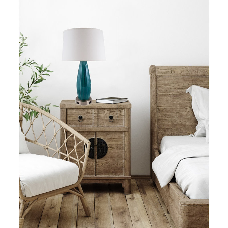 Park Ridge Ceramic USB Table Lamp, 28" H x 16" W x 16" D