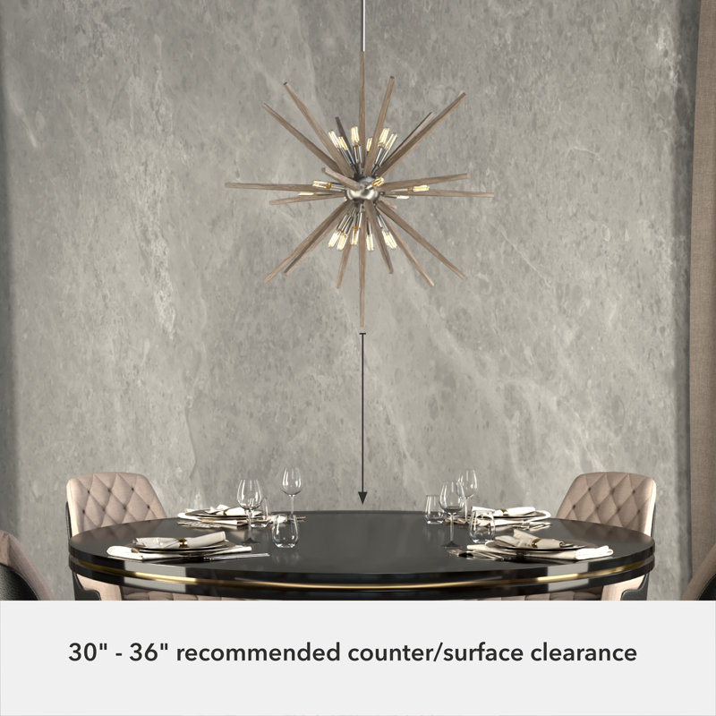 Lustre sphérique Spoutnik 18 lumières Jupiter Star, Nickel brossé