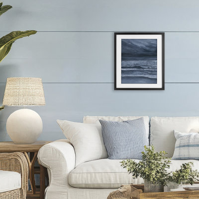 Dramatic Sea Storm Coast Framed Print Under Glass, design by Grace Popp