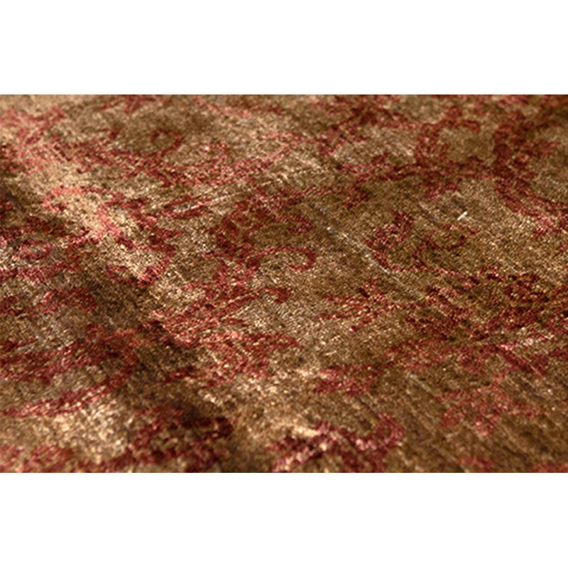Damask Area Rug in Rust/Gold
