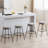 Kipten Upholstered 26.97" Counter Stool with Teddy Velvet Seat and Metal Frame-58316684