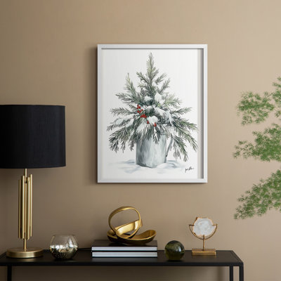 «Christmas Holiday Art DCCCLxxv», reproduction d'art encadrée - bois massif