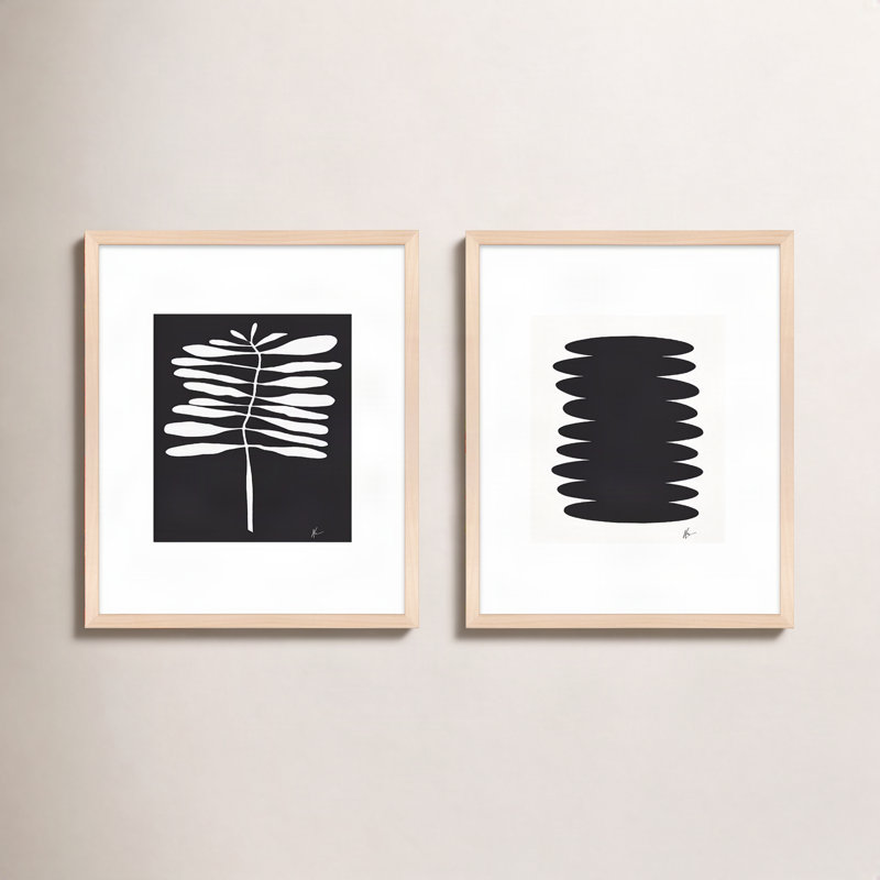 Flora 5&6 Print by Lee Lessem, 38" H x 60" W x 1.25" D, Brown Framed