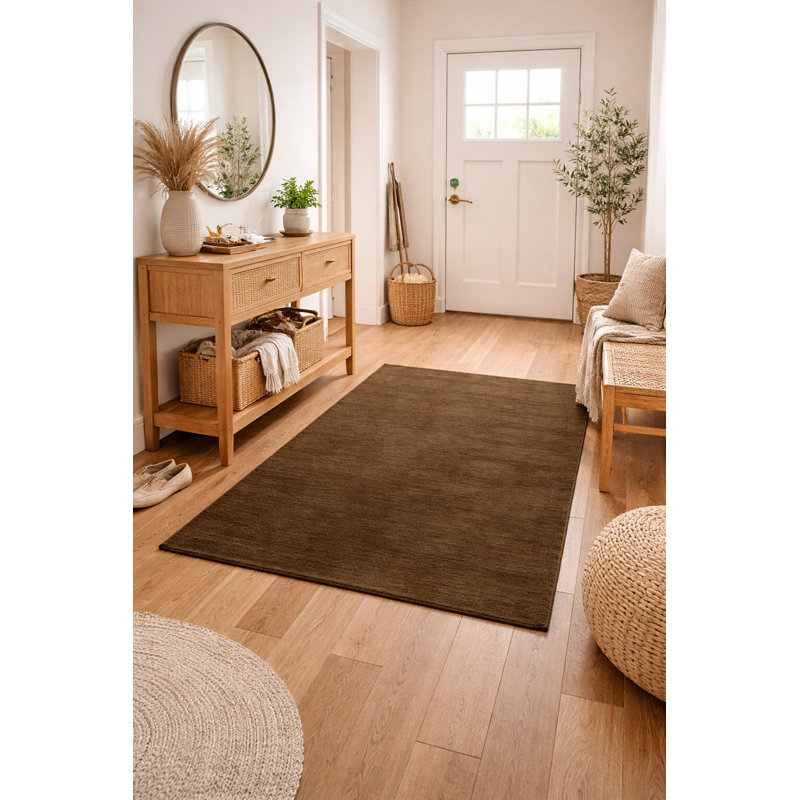 Ottosson Hand Loomed Gabbeh Rug, 100% Wool, Solid Color, Fade & Stain Resistant, Durable, All Sizes, India-Made.