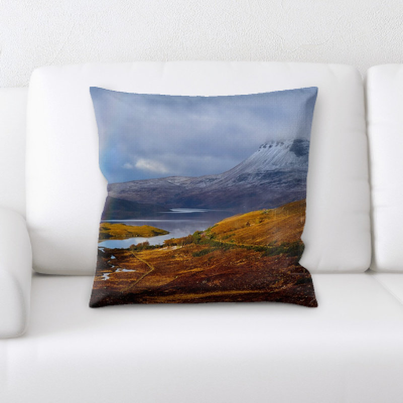 Rainbow Microsuede Reversible Throw Pillow