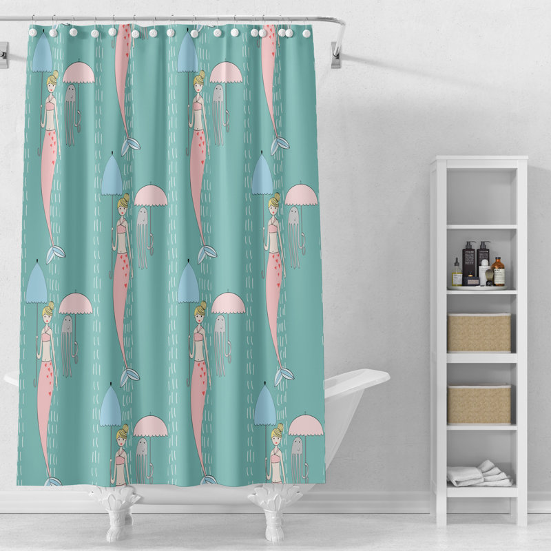 Beeching Shower Curtain, 83" H x 70" W
