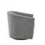 Swivel Arm Chair - 25.5 In. Height, Grey Upholstery, Solid Wood Frame Recliner Frame, & Linen High Foam-125223562