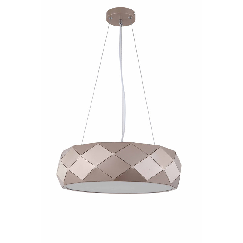3 - Light Gold Drum Pendant