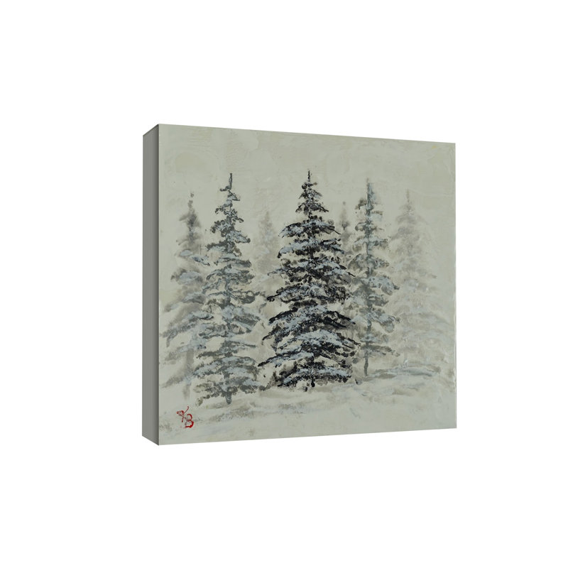 Nature Inspired "Serene Grove" Canvas Wall Art By , Wrapped Canvas, 12" H x 12" W