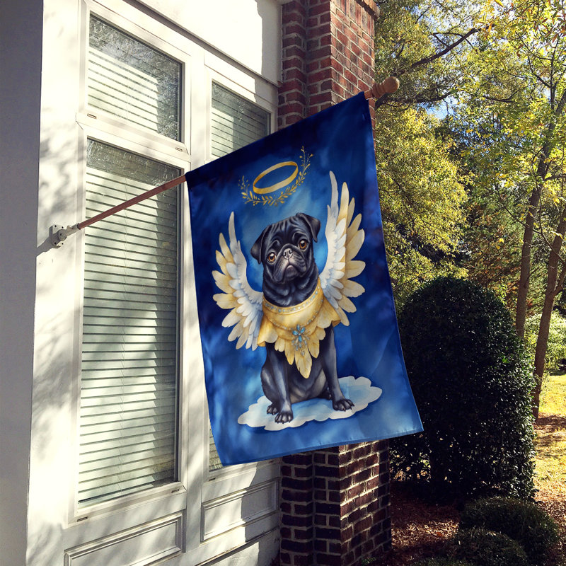 Drapeau «Black Pug My Angel House»