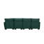 U-Shaped Chenille Cloud Sofa, 110" 4-Seat Sectional Couch in Emerald for Living Room