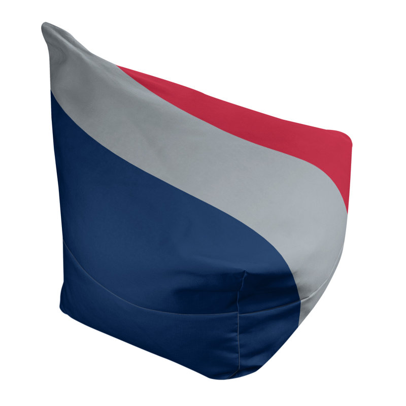 Sac de pois classique, H 30 po x l 27 po x P 27 po, Bleu égyptien / argent plat / rouge vif