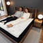 Matelas simple TG hybride de 13 pouces avec tissu de refroidissement à changement de phase et ressorts ensachés CS Hybrid - blanc / noir-469174403