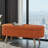 Luxury Oval Boucle Storage Ottoman Bench With Wood Legs 350Lb Weight Capacity & Safety Hinge, For Living Room, Bedroom Entryway,ORANGE-1631238990