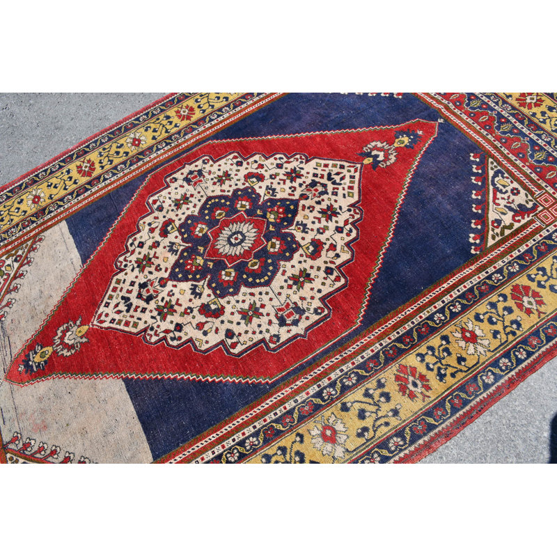 Tapis rouge Oushak Vintage