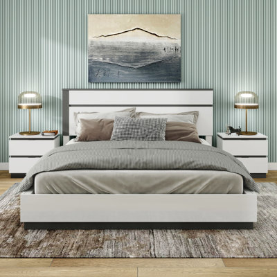 Arakawa 3-Piece Bedroom Set with Nightstands