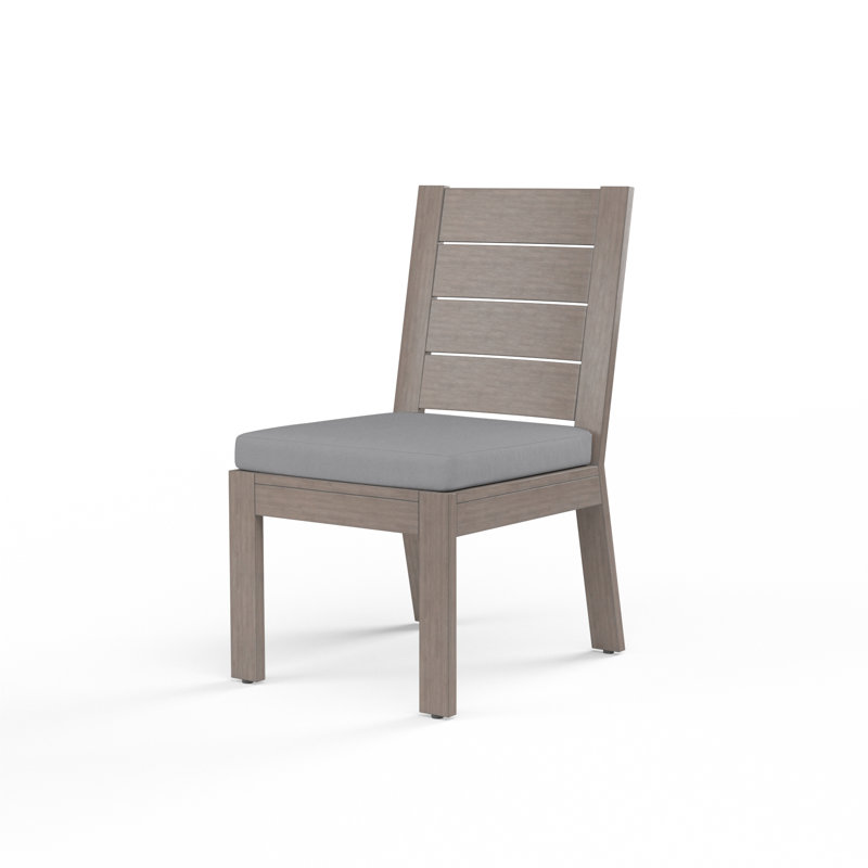 Laguna Outdoor Dining Side Chair, Canvas Granite Sunbrella® Canvas