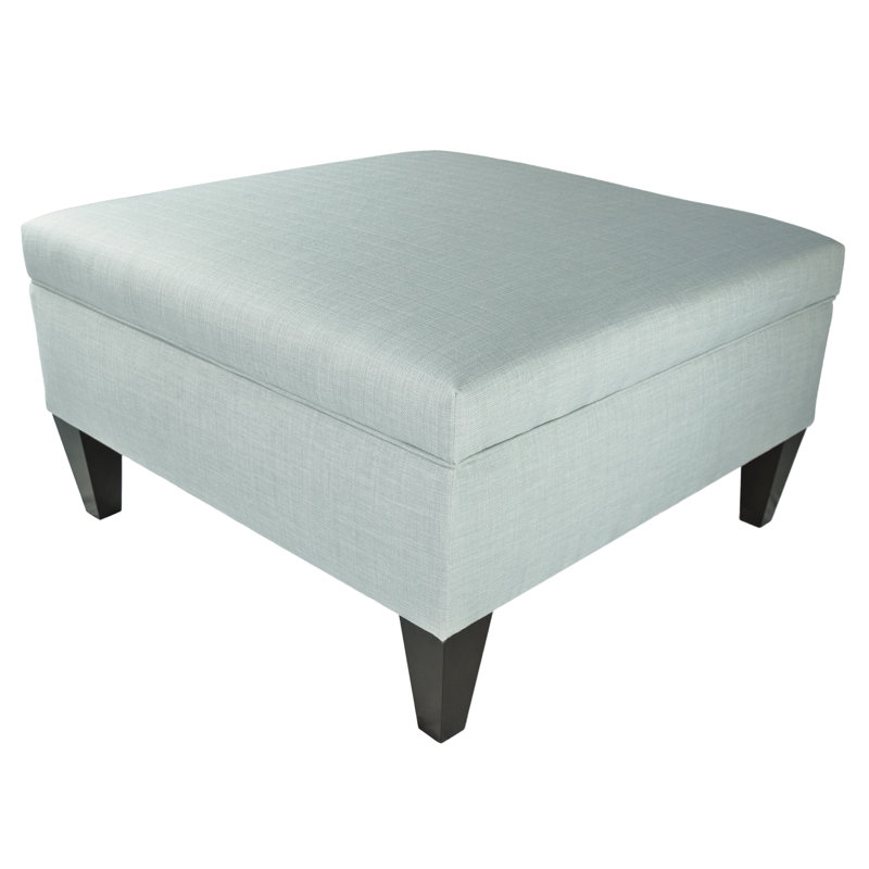 Gamino Upholstered Ottoman, Sea Mist Polyester