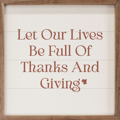 " Thanks And Giving Leaf White "