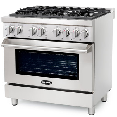 Cuisinière mixte 36 po 4,5 pi cu