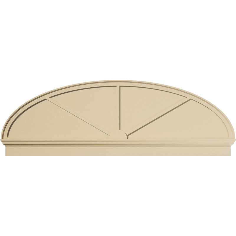 Fronton en uréthane Elliptical Signature, brun clair apprêté, 80 po x 26,875 po x 2,75 po, Combinaison, 3 rayons