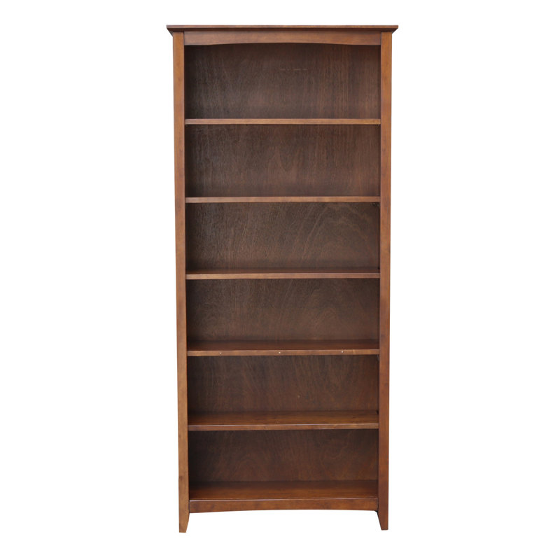 Aspatria Bookcase, (6 Shelves) 72" H x 32" W x 12" D, Espresso
