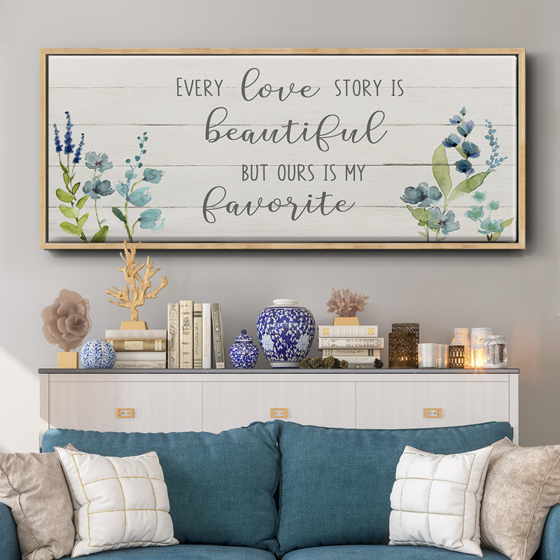 Love Story - toile encadrée, H 8 po x l 20 po