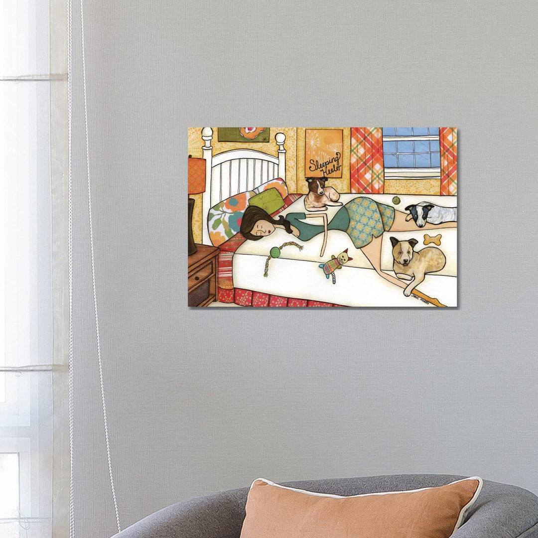 Sleeping Heeler by Jamie Morath - Wrapped Canvas Gallery-Wrapped Canvas Giclée