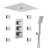 AquaRhapsody Flush Ceiling Mounted Luxury Shower System with 6 Body Jets and LED Lights-81076508