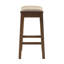 Sophisticated Saddle Counter Stool With Foam Inner And Copper Trimming Feature Captivating High Density Lining