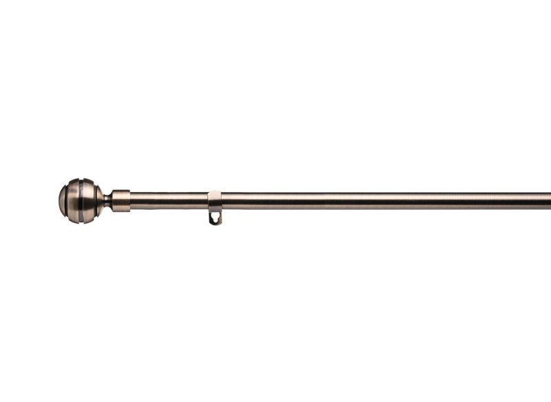 Ragsdale "19 mm Extendable Metal Curtain Poles ", 6cm H x 320cm W x 10cm D, Antique Brass