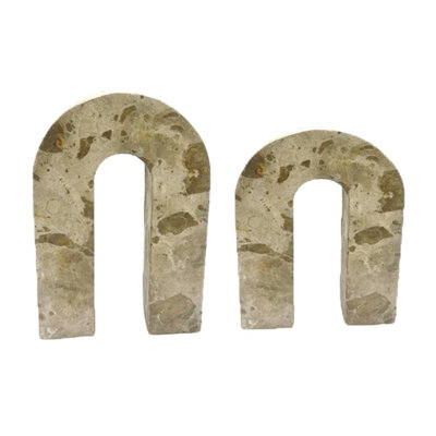  2-Pieces Pompano Beige Marble Arches
