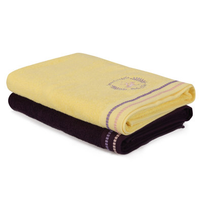 Ensemble de 2 serviettes de bain 100% coton