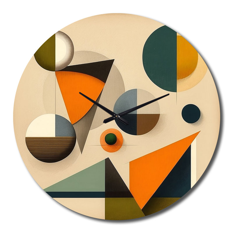 Horloge murale Midcentury Minimal, Grand
