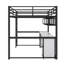 Lit mezzanine double en métal avec bureau Allyse, bureau, tiroirs et plateau de chevet, station de charge, prise USB et prise-1626827753