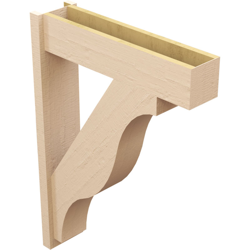 Bois de cèdre brut Funston Block TimberThane Perspector, brun clair apprêté, H 44 po x l 8 po x P 32 po
