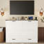 Grand lit escamotable style ferme avec station de charge, lit plateforme pliable avec grand tiroir de rangement pour chambre d'amis, petite chambre-1816498830-1821781352