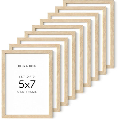 Cadre photo en bois massif - ensemble de 9