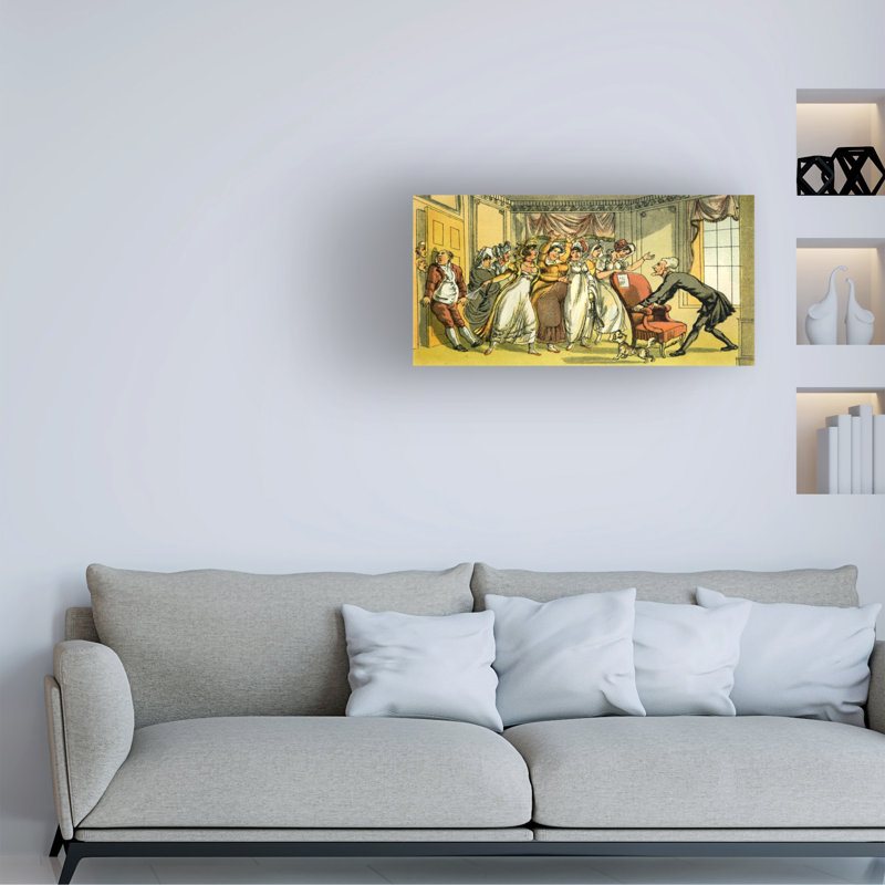 Art sur toile par Thomas Rowlandson, H 24 po x l 47 po