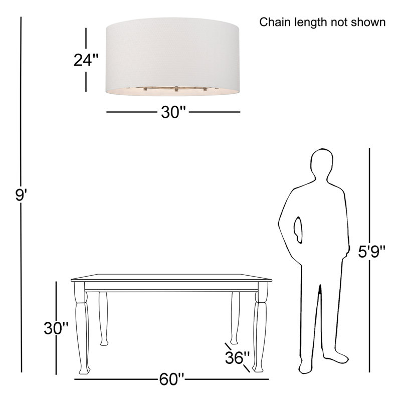Desislava 8 - Light Dimmable Drum Chandelier