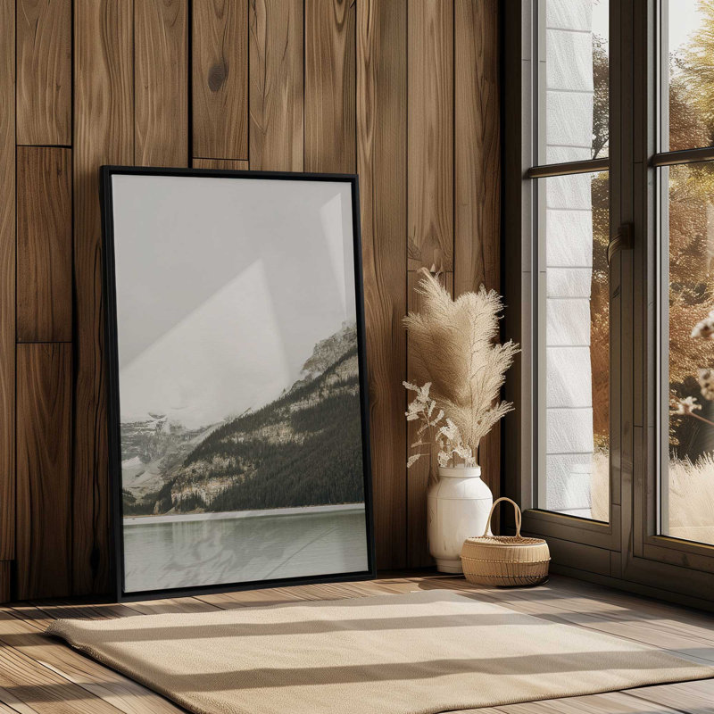 Impression sur toile Mystic Mountain View II, Cadre flottant en chrome poli, H 48,75 po x l 32,75 po x P 1,75 po