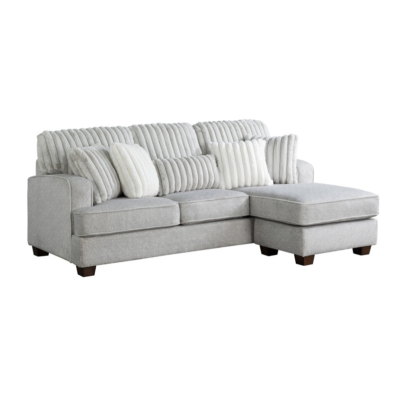 Coussins réversibles Modern, Tissu gris