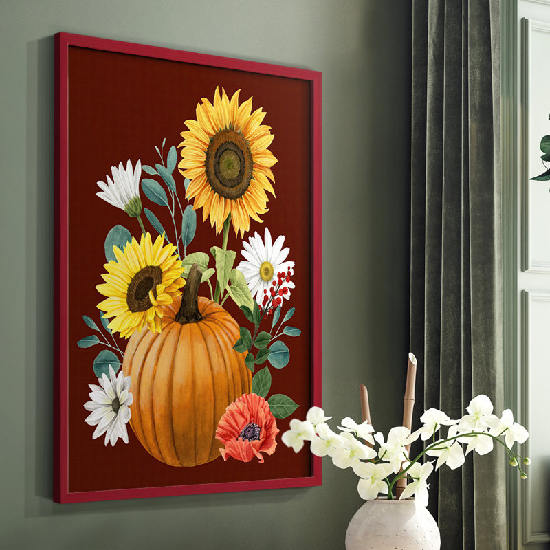 «Beautiful Fall I», reproduction encadrée - bois massif, H 20 po x l 16 po, Rouge
